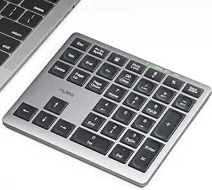 Nulea Wireless Number Pad for Laptop with Bluetooth 5.0 & 2.4G Connection