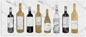 Stupell Industries 'Traditional Wine Bottle Illustrations Glam'| Canvas Art