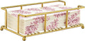Guest Hand Towel Holder for Bathroom,Rectangle Napkin Tray,Gold