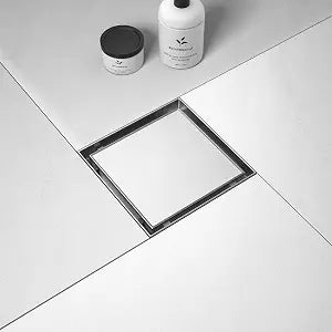 Square Shower Drain, 304 Stainless Steel Floor Drain 6"