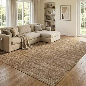5x7 Area Rugs for Living Room Washable Rug Modern Solid Rug for Bedroom Minimalist Throw Rugs Stain Resistant Throw Carpet Low Pile Floor Cover for Office Dining Room NurseryTaupe