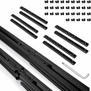 8 Pcs 2020 Black Straight Connectors for 6mm T-Slot Extrusion