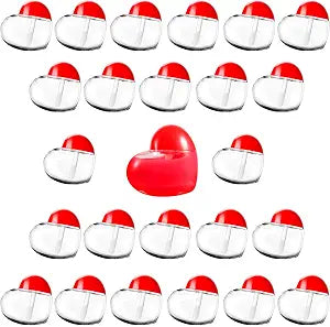 20 Pieces Heart Lip Gloss Tubes, Clear Plastic Empty Lip Gloss Container Cute Heart Shape Mini Lipgloss Tubes with Wand Bulk for Women Girls DIY Cosmetics Small Business
