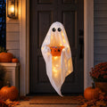 HOMELEX Lighted Hanging Ghost Candy Bowl, 35.4 in