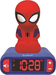 LEXiBOOK, Spider-Man Nightlight Alarm Clock, RL800SP