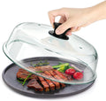 Glass Microwave Splatter Cover, Sturdy Food Plate Splatter Guard Lid