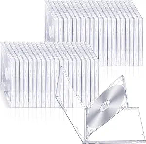 Tellegloww 20 Pack 10.4mm Double Cd Jewel Case Plastic Double, Clear