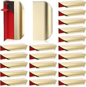 20 Packs 3.15'' Adhesive Cabinet Handles Finger Pulls, Gold