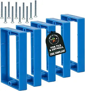 Mint Bucket Brands 1/2" Single Gang Outlet Box Extenders, UL Listed, Includes Screws, Electrical Box Extender for Outlets & Switches, Pack of 5