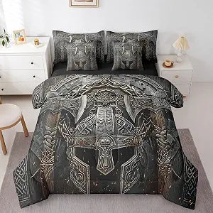 Erosebridal Ancient Viking Twin Comforter Set 7 Piece for Kids Teen Adults