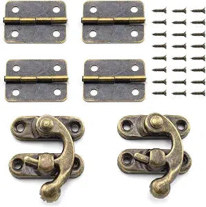 SDTC Tech Retro Design Jewelry Box Hardware Kit (2X Hasp Catch + 4X Hinges)