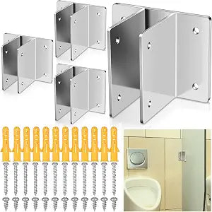 Blulu 4 Pack Large Urinal Screen Partition Brackets, Bathroom Hardware