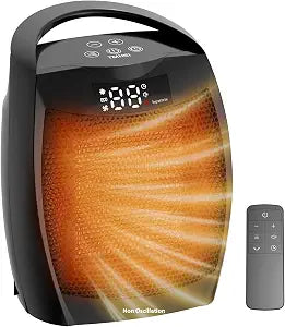 Space Heater for Indoor Use with Remote, Digital Display, Touch Key