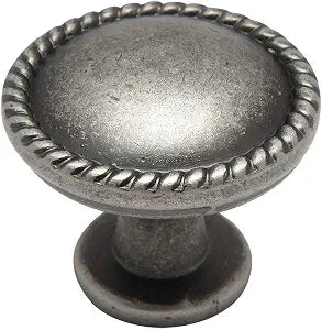 Cosmas 10 Pack 4115WN Weathered Nickel Rope Knob 1-1/4 Inch Diameter