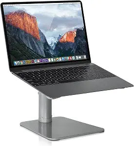 Mount-It! Adjustable Height Laptop Stand for Desk, Ergonomic Laptop Riser for 1115 Inch Laptops, Tilted Desktop Lift with Anti-Slip Platform, Up to 33 lbs