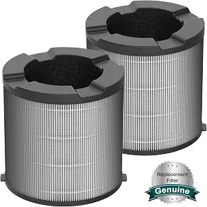 JF068/JA068 Filter Replacement for Air Purifier, 3-in-1 Pre filter True HEPA & Activated Carbon Filters(2Pack-Filter-Grey)