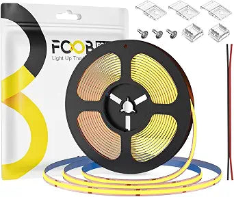 DC24V COB LED Strip 2700K Warm White 320LEDs/m High Density Light 16.4FT