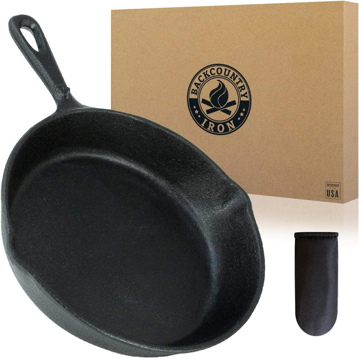 6-1/2 Inch Round Small Pre-Seasoned Cast Iron Skillet
