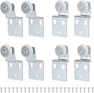 4Pair Sliding Closet Door Roller Kit with 3/4Inch Ball Bearing Convex Wheel