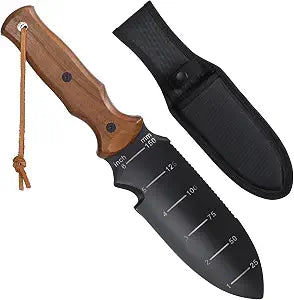 Hori Hori Garden Knife, Garden Tools Trowel with EDC Sheath, Gardening Tools for Weeding Digging Planting with 7" Stainless Steel Blade,Dual-Scale Measurement,Hanging Hole, Gifts for Women Mom Men Dad