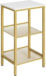 HOOBRO Tall Side Table, 3-Tier Telephone End Table, Small Tall Nightstand