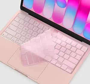 CaseBuy Premium Keyboard Cover Protector for 2026 MacBook Neo 13 inch Laptop A18 Pro Chip A3404 with Touch ID, MacBook Neo Accessories, Ultra Thin High Transparency Keyboard Skin, Blush Clear