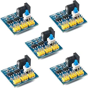 5Pcs DC-DC Power Module 12V to 3.3V 5V Multi Output Buck Converter Board, DC 6V12V Input, Triple Output 3.3V 5V Power Supply Module