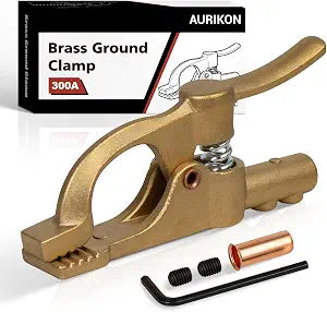 300 Amp Brass Welding Ground Clamp, Heavy Duty Clamp for Welders