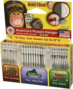 Tmh-314 Heavy-Duty Picture Hanger Set, Carbon Steel, Silver, Galvanized, 30-Piece