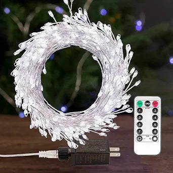 Fairy Lights Plug in 33FT 300 LED Cool White Firecracker Firefly Lights