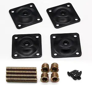 Litoexpe 4 Sets Furniture Leg Mounting Plates