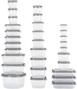 GoodCook EveryWare 60pc Container Set, BPA Free - 60-Piece Food Container Set, Microwave and Freezer Safe, Embossed Measurements, Secure Lids
