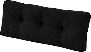 downluxe Indoor Bench Cushion for Indoor Furniture, Non-Slip Tufted Overstuffed Textured Foam Bench Seat Cushion, 36" X 14" X 4", Black, 1 Pack