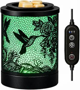 Wax Warmer, Wax Melt Warmer with 7-Color LED Night Light & 2/4/8H Timer
