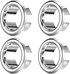 Thinp 4 Pack Sink Overflow Trim Ring, Chrome Overflow Basin Drain Cover