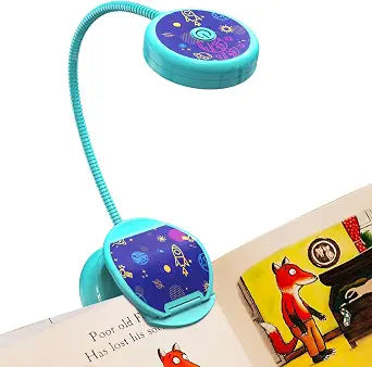 Vekkia Cute Rechargeable Book Light, Eye Caring Reading Light(Blue)