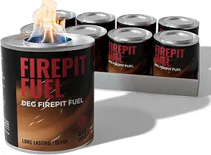 GasOne 8-Pack Firepit Fuel  Safe Wick Fuel for Fire Pit  Portable Fire Pit with 3 Hours Burn Time per Canister - Ideal for Entertaining, Ambiance