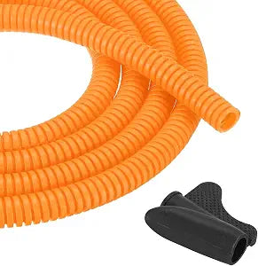 MECCANIXITY 1/4" 100ft Split Wire Loom Tubing w/Installation Tool Orange