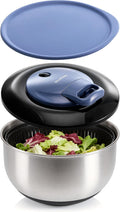 VALLEYHIKE Stainless Steel Salad Spinner, 5.3QT/5L with Fresh-Keeping Lid