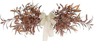 CITYES Fall Swag Artificial Olive Leaf Swags Wreath for Front Door Decor
