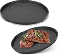 Maxdot 2 Pcs 7.5 Inch Cast Iron Grill Pan Round Pizza Pan Skillet for BBQ