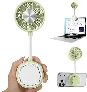 Magnetic Phone Fan with Ice Cooling, 3-in-1 Clip on FanGreen