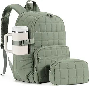Bagstellar Travel Backpack for Women, 15.6" Puffer College Laptop Backpack