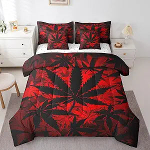 Erosebridal 7 Pcs Comforter Set, Neon Bed in a Bag with Flat Sheet Full