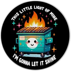 Dumpster Fire Mouse Pad, This Little Light of Mine Dumpster Fire Mouse Pad for Wireless Mouse Computers Laptop Desk Accessories, Dumpster fire Desk Accessories, Funny Office Supplies, 7.9x7.9 Inch