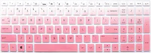 Keyboard Skin Compatible for HP Laptop 15.6 inch Spectre x360 15-CH011DX, 2018 Flagship HP 15-ay191ms, HP Envy X360 2-in-1 15M, HP 15-CB 15-CC/CD 15-BW/BS, 17.3" HP Envy 17-BS/BW Series -Ombre Pink