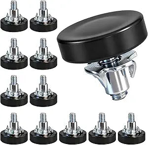 Adjustable Leveling Feet 12 PCS, 1/4" Thread Furniture Feet with T-Nuts
