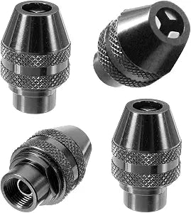 4-Pack 4486 Quick Change Keyless Drill Chuck for Dremel Rotary Tools  1/32 to 1/8 All-Metal 3-Jaw Chuck Adapter, Compatible with Dremel 395 3000 4000 4300 8220 3000 7300 Multipro