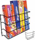 Evelots Kitchen Wrap & Food Bag Organizer Basket, Wall or Cabinet Door Mount, 2-Pack - Black