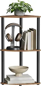 SONGMICS HOME 3-Tier Corner Shelf, Toolless Assembly